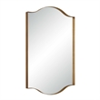 Decorative Wall Mirror- Arch Design- Brushed Gold Arched Frame- 22x34