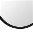 Decorative Oval Wall Mirror- Gold Leaf Rod- 21x34 Satin Black Hanging Frame