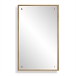 Decorative Wall Mirror- Corner Bolt Detail- Gold Leaf Accent- 21x36