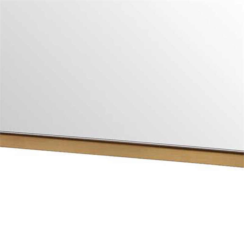 Decorative Wall Mirror- Corner Bolt Detail- Gold Leaf Accent- 21x36