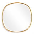 Decorative Wall Mirror- Gold Leaf Irregular Round- Beveled Glass- 30 Inch