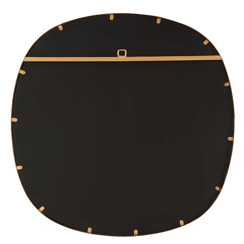 Decorative Wall Mirror- Gold Leaf Irregular Round- Beveled Glass- 30 Inch