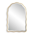 Siva Arched Accent Wall Mirror- Scalloped Edges- Gold Leaf Finish 24x36