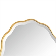 Siva Arched Accent Wall Mirror- Scalloped Edges- Gold Leaf Finish 24x36