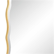 Siva Arched Accent Wall Mirror- Scalloped Edges- Gold Leaf Finish 24x36