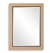 Raga Accent Wall Mirror- Basket Weave Design- Beige and Dark Brown 28x38