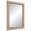 Raga Accent Wall Mirror- Basket Weave Design- Beige and Dark Brown 28x38
