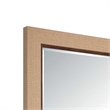 Raga Accent Wall Mirror- Basket Weave Design- Beige and Dark Brown 28x38