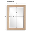 Raga Accent Wall Mirror- Basket Weave Design- Beige and Dark Brown 28x38