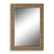Raga Accent Wall Mirror- Rattan Design Frame- Coastal Brown Finish 25x35