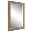 Raga Accent Wall Mirror- Rattan Design Frame- Coastal Brown Finish 25x35