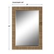 Raga Accent Wall Mirror- Rattan Design Frame- Coastal Brown Finish 25x35