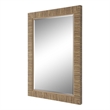 Raga Accent Wall Mirror- Rattan Design Frame- Coastal Brown Finish 25x35