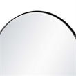 Rectangular Floating Mirror- Arched Top- Modern Style Satin Black 22x34