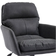 Limz Swivel Office Chair- Adjustable Height- Foam Fill Black Faux Leather
