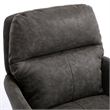Limz Swivel Office Chair- Adjustable Height- Foam Fill Gray Faux Leather