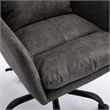 Limz Swivel Office Chair- Adjustable Height- Foam Fill Gray Faux Leather