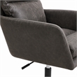 Limz Swivel Office Chair- Adjustable Height- Foam Fill Gray Faux Leather