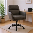 Limz Swivel Office Chair- Adjustable Height- Foam Fill Gray Faux Leather
