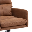 Limz Swivel Office Chair- Adjustable Height- Foam Fill Brown Faux Leather