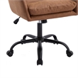 Limz Swivel Office Chair- Adjustable Height- Foam Fill Brown Faux Leather