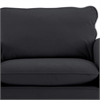 Heya Lounge Sofa Chair Set of 2- Track Arms- Black Faux Leather