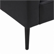 Heya Lounge Sofa Chair Set of 2- Track Arms- Black Faux Leather