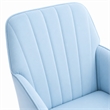 Kena Swivel Office Chair- Baby Blue Tufted Velvet- Adjustable Height