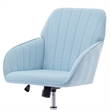 Kena Swivel Office Chair- Baby Blue Tufted Velvet- Adjustable Height