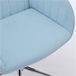 Kena Swivel Office Chair- Baby Blue Tufted Velvet- Adjustable Height