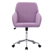 Kena Swivel Office Chair- Lilac Purple Tufted Velvet- Adjustable Height