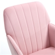 Kena Swivel Office Chair- Baby Pink Tufted Velvet- Adjustable Height