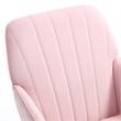 Kena Swivel Office Chair- Baby Pink Tufted Velvet- Adjustable Height