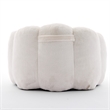 Lery Lotus Accent Sofa Chair- Compressed Bean Bag- White Faux Fur