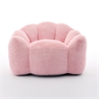 Lery Lotus Accent Sofa Chair- Compressed Bean Bag- Pink Faux Fur