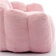 Lery Lotus Accent Sofa Chair- Compressed Bean Bag- Pink Faux Fur