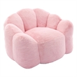 Lery Lotus Accent Sofa Chair- Compressed Bean Bag- Pink Faux Fur