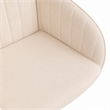 Kena Swivel Office Chair- Adjustable Height- Beige Tufted Velvet- Gold