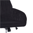 Kena Swivel Office Chair- Adjustable Height- Black Tufted Velvet- Gold
