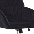 Kena Swivel Office Chair- Adjustable Height- Black Tufted Velvet- Gold
