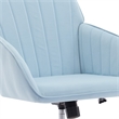Kena Swivel Office Chair- Adjustable Height- Blue Tufted Velvet- Gold