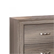 Aaz Nightstand- 2 Drawers- Silver Handles- Weathered Gray