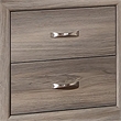 Aaz Nightstand- 2 Drawers- Silver Handles- Weathered Gray