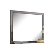 Aaz Dresser Mirror- Framed Design- Weathered Gray 37x47 Rectangular