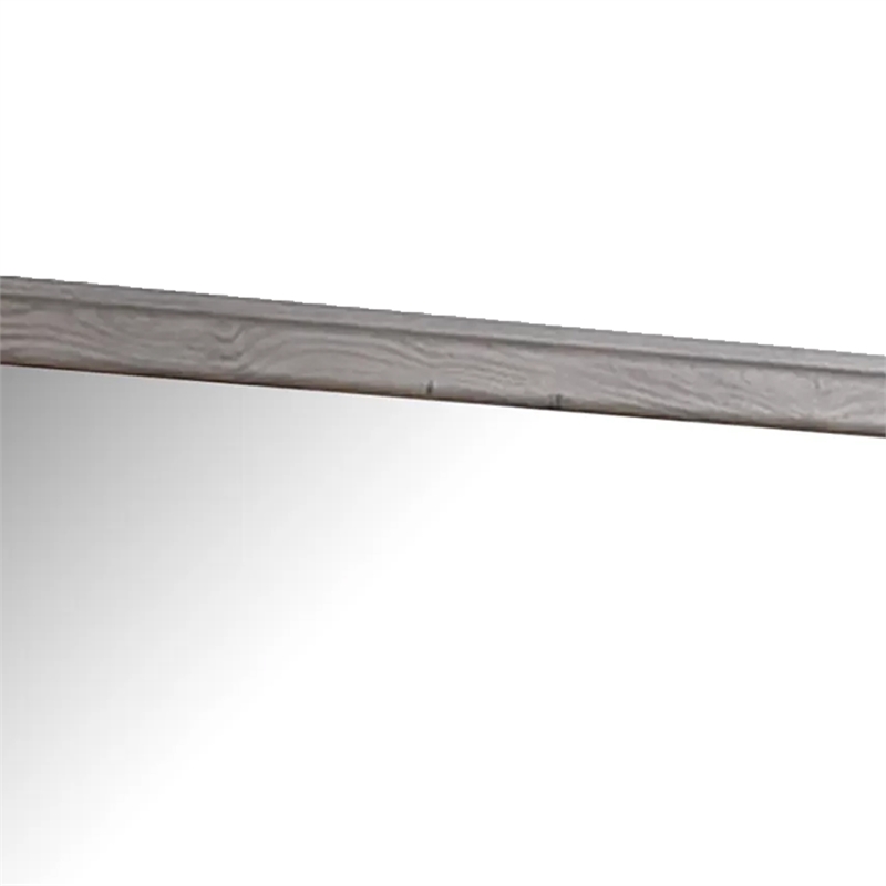 Aaz Dresser Mirror- Framed Design- Weathered Gray 37x47 Rectangular