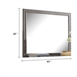 Aaz Dresser Mirror- Framed Design- Weathered Gray 37x47 Rectangular