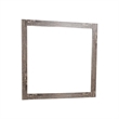 Ency Dresser Mirror- Framed Border- Textured Brown 38x43 Rectangular