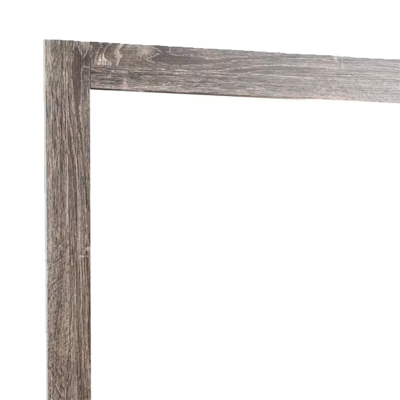 Ency Dresser Mirror- Framed Border- Textured Brown 38x43 Rectangular