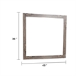 Ency Dresser Mirror- Framed Border- Textured Brown 38x43 Rectangular