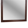 Ansa Arched Dresser Mirror- Carved Frame- Dark Cherry Brown Wood 37x41